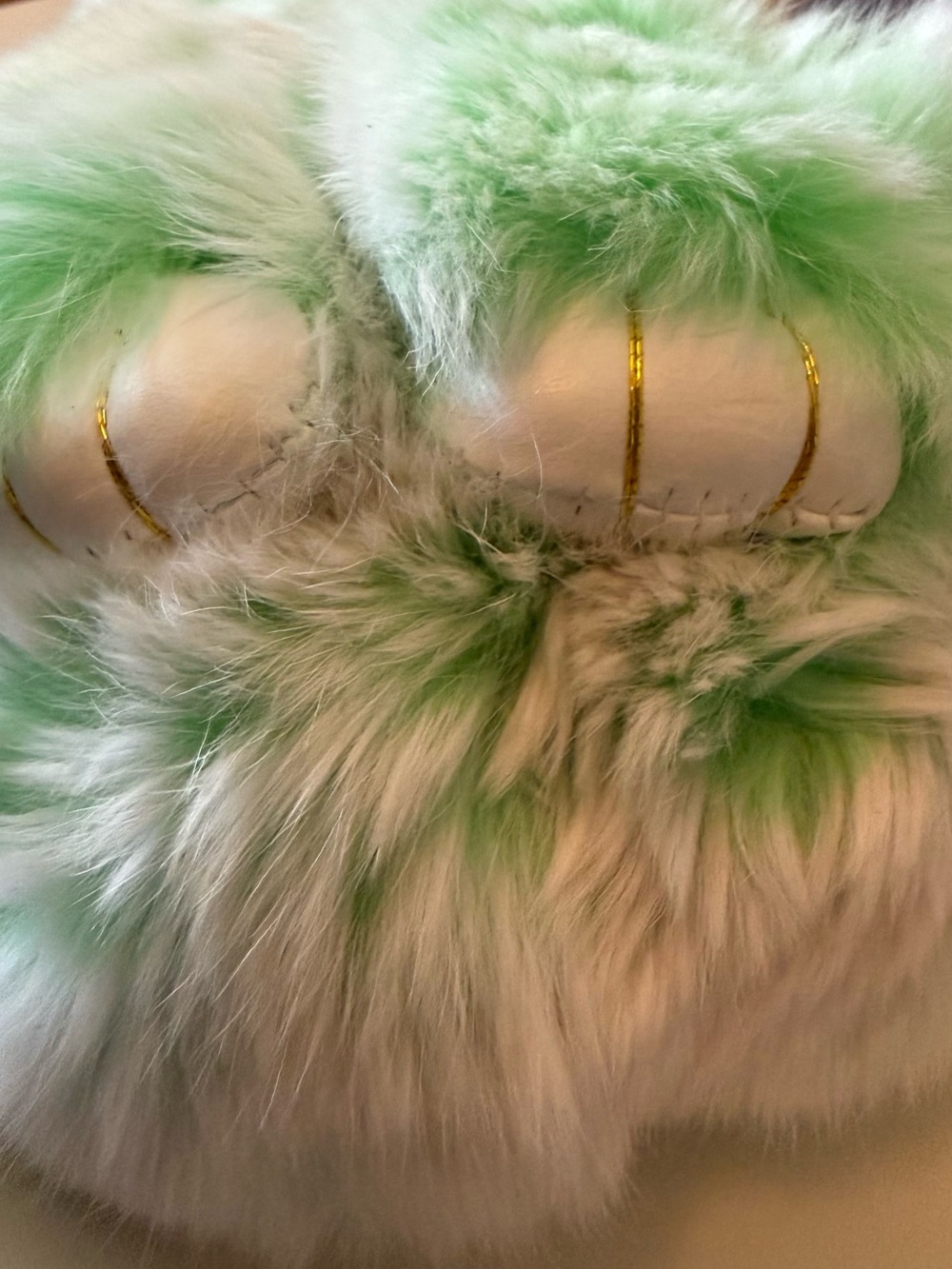 Plush Green Bunny Lulu - Picture 2 of 8